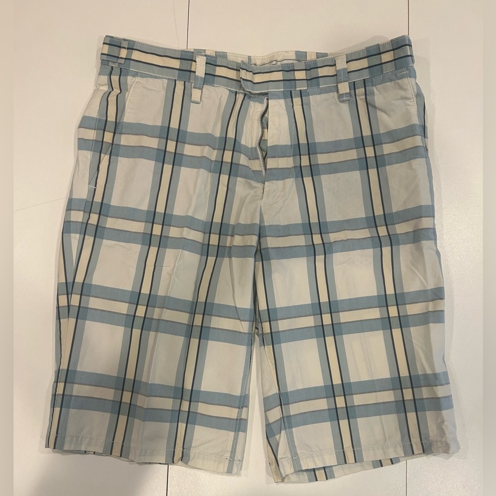 Penguin Plaid Print Bermuda Shorts